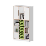 qickly® Schrank, 5 OH, 2 Türen, 12 kleine Ergo Tray Boxen, B/H/T: 104,2x176x42,6 cm 